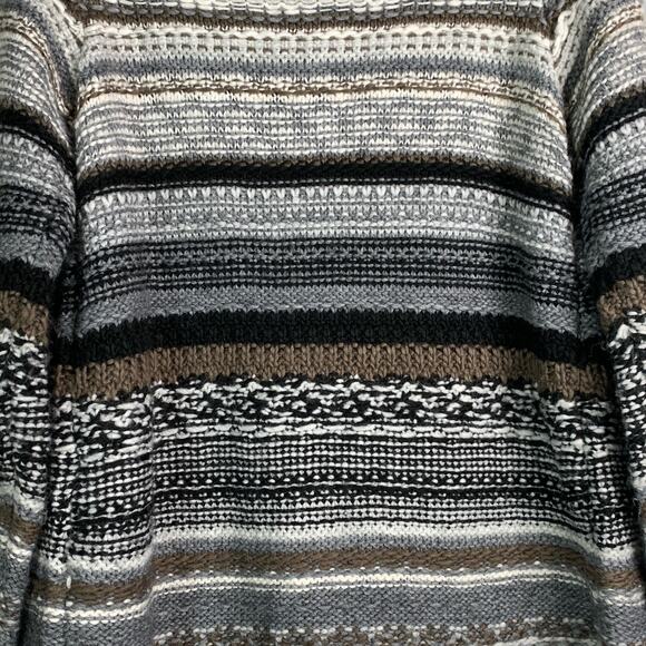 J. Jill Cardigan Sweater Wool Blend Fair Isle Nordic Striped Open Size Small - Picture 8 of 11